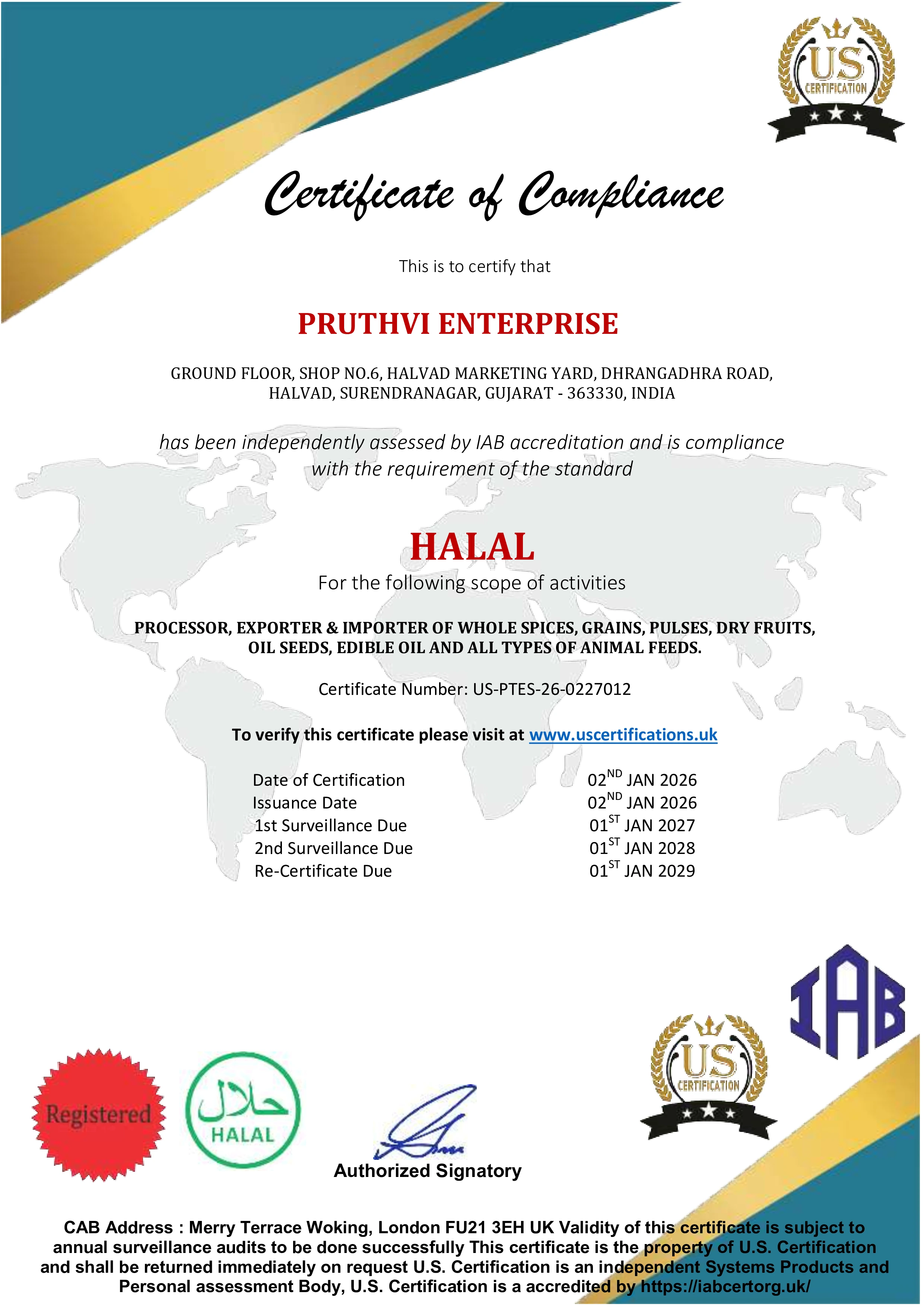 certificate